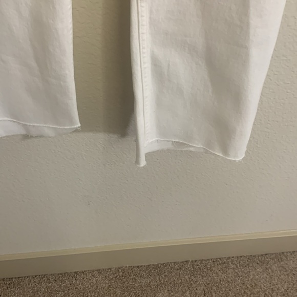 GAP women’s 34 Slim High Rise Stretch white raw hem Jeans summer - Picture 4 of 7